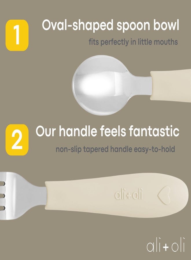 Ali+Oli Toddler Utensils Set (6 Pack) – Stainless Steel Kids Silverware with Soft Silicone Handles, BPA Free Baby Forks and Spoons, Durable Children Flatware Dishwasher Safe for Self Feeding (Hearts) - Image 5